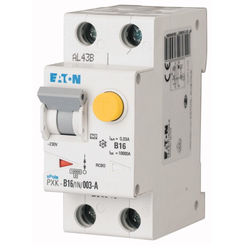 EATON PXK-C16/1N/003-A FI/LS 16A 236964 30mA LS-Kennline-C 1p N FI-Char:A 236964