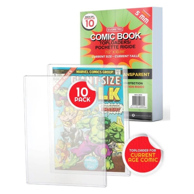 Evoretro Comics Topload Holder 10-Pack Current