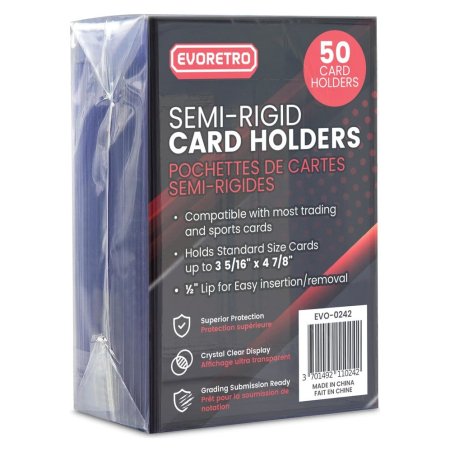 Evoretro Card Holders 200-Pack Semi-Rigid 8 x 12 cm