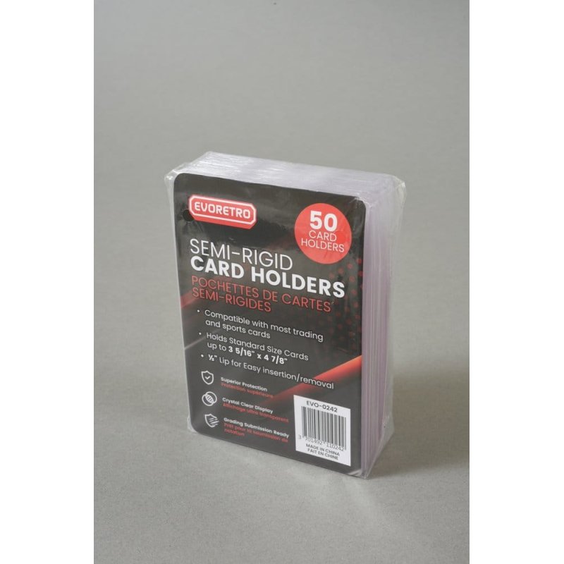 Evoretro Card Holders 200-Pack Semi-Rigid 8 x 12 cm