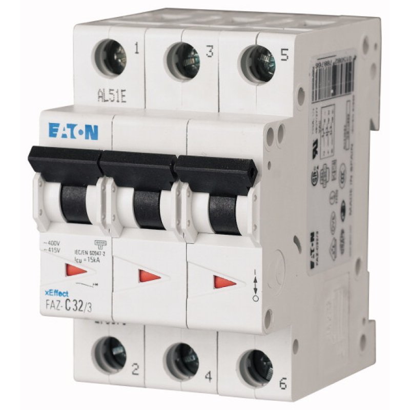 Eaton FAZ-C16/3 circuit breaker Miniature circuit breaker Type C