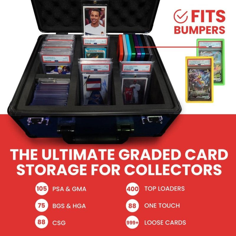 Evoretro Trading Card Storage Box for 90 Cards X Blue