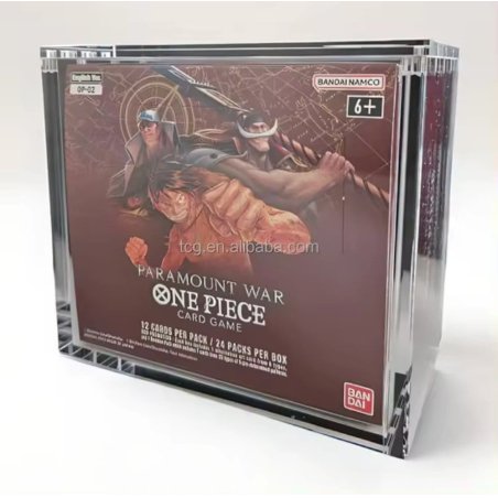 Evoretro Acrylic Display Case for Bandai One Piece TCG Larger Booster Box (OP-02)