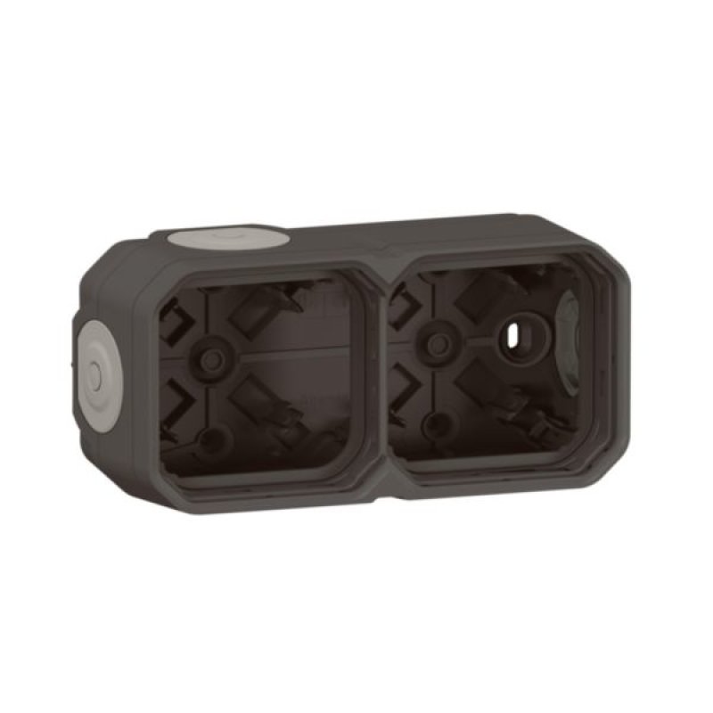 Legrand 069602L Plexo New 2fach Gehuse waagerecht/senkrecht AP IP44 anthrazit