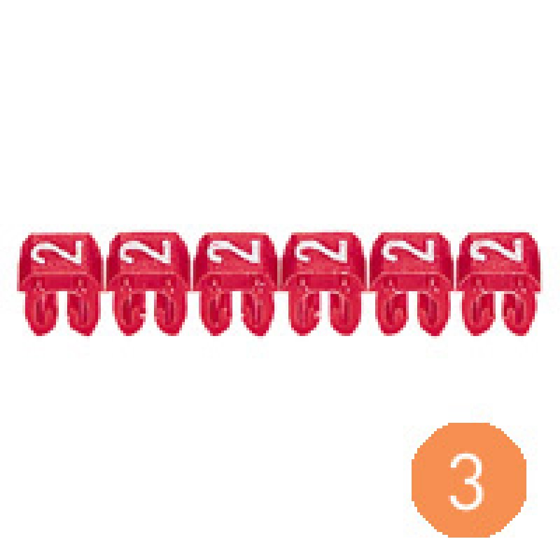 Legrand 038213 Kennzeichnungssystem CAB3 0,5-1,5qmm Ziffer:3 orange