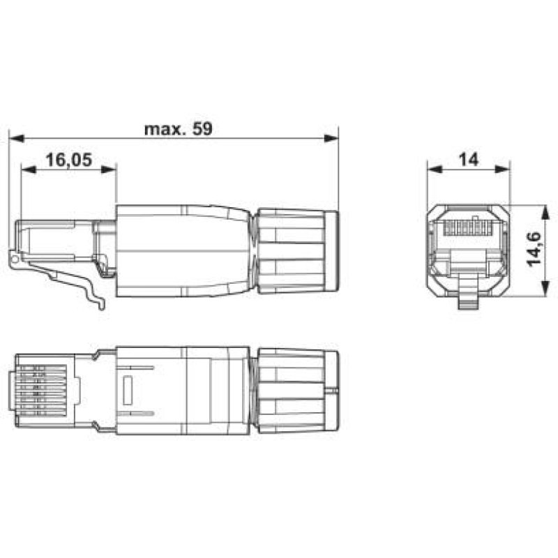 Phoenix Contact VS-08-RJ45-5-Q / IP20 RJ-45 Grey