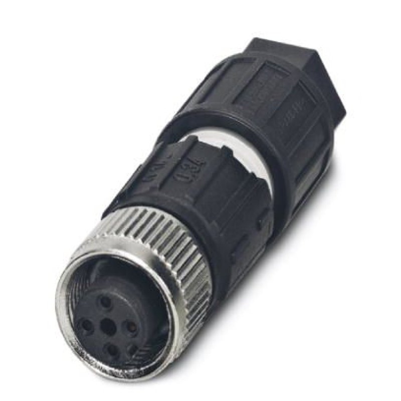 Phoenix Contact 1641688 connecteur de fils M12 Noir, Acier inoxydable