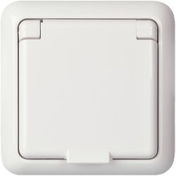 ELSO UPWG Fashion Schuko 225044 1fach reinweiss IP44