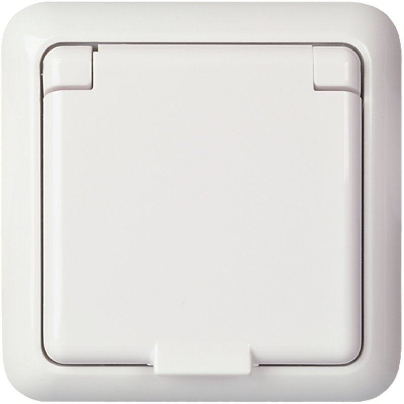ELSO UPWG Fashion Schuko 225044 1fach reinweiss IP44