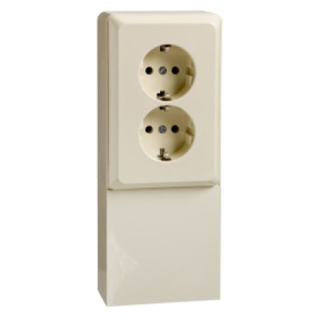 ELSO Renovierung AP Schuko 515500 2fach mit Rahmen perlweiss