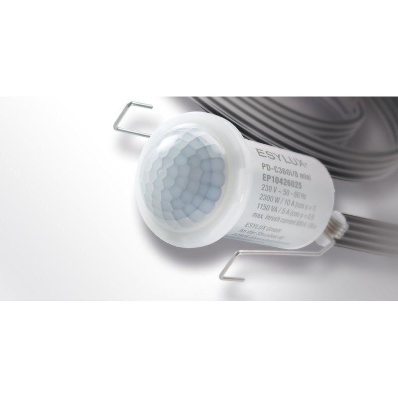 ESYLUX Decken.- PD-C360i/8 mini KNX wei Einbau-Prsenzmelder 360, EP10426155