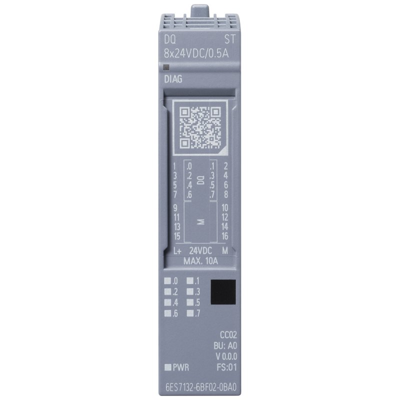 Siemens ET 200SP, DQ 8x 24V DC/0,5A ST, PU 1