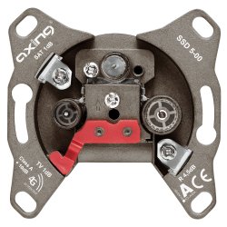 Axing SSD 5-00 socket-outlet SAT TV Radio Brown