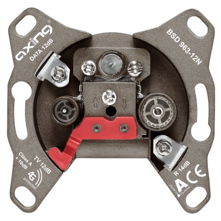 Axing BSD 963-12N socket-outlet R/TV SAT Grey