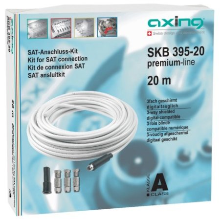 AXING Koaxialkabelset 20m SKB 395-20 Schirmungsma 100dB bei 30...1000MHz