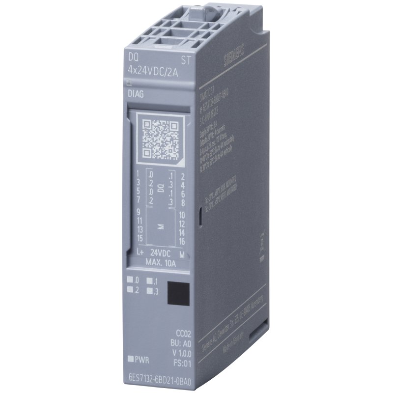 SIEM 6ES7132-6BD21-0BA0 SIMATIC ET 200SP DQ 4x24VDC/2A ST VPE 1
