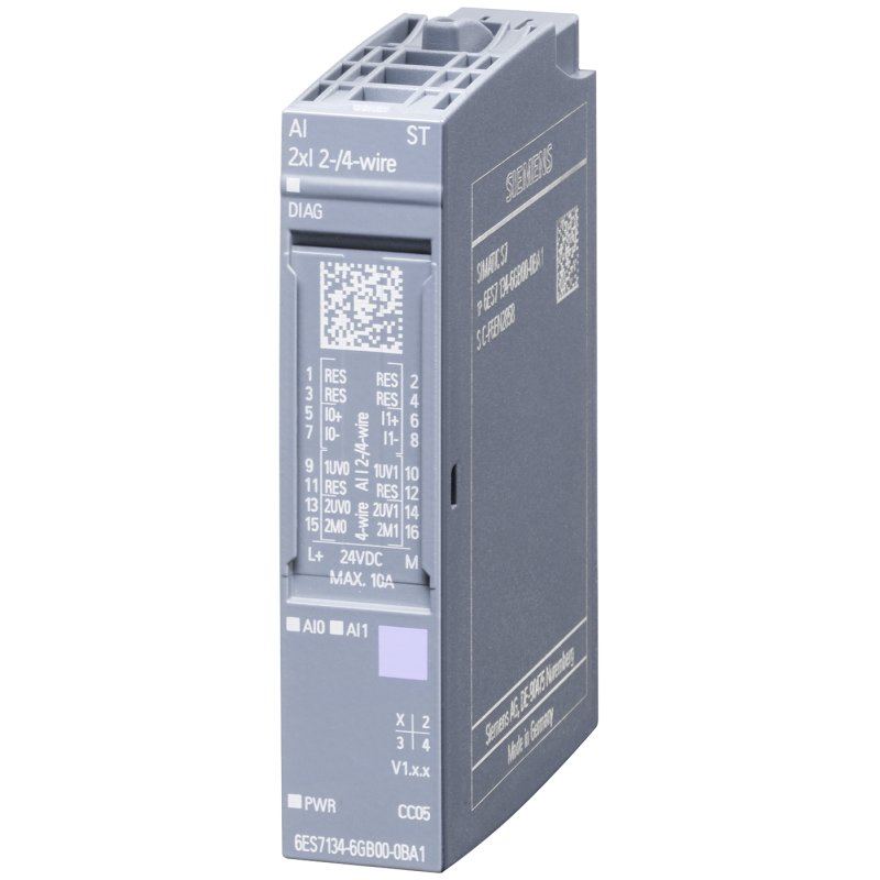 SIEM 6ES7134-6GB00-0BA1 SIMATIC ET 200SP, analoges Eingangsmodul, AI 2xI 2 -/4-W
