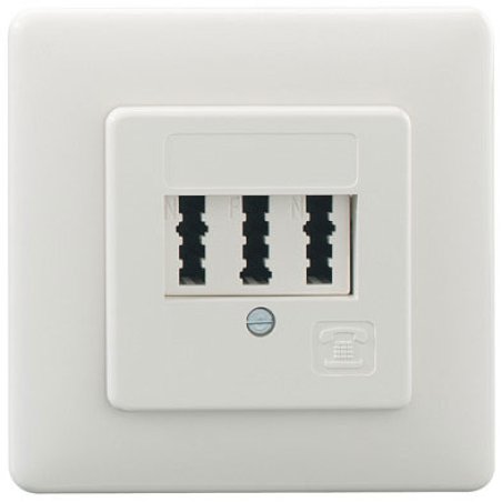 Rutenbeck Anschlussdose: TAE 3 x 6 NFN UP, reinwei