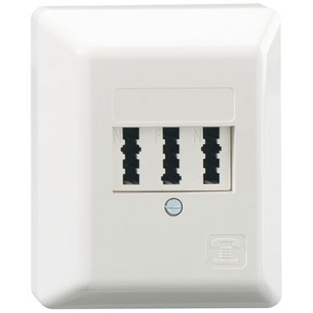 Rutenbeck TAE 3x6 NFN Ap rw socket-outlet