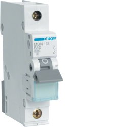 Hager Leitungsschutzschalter MBN132 1polig 6kA B-32A 1M