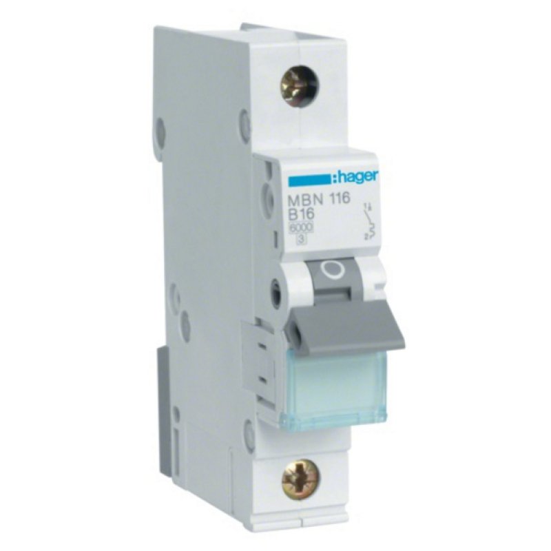 Hager MBN116 circuit breaker 1P