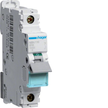 Hager NBN116 circuit breaker 1P