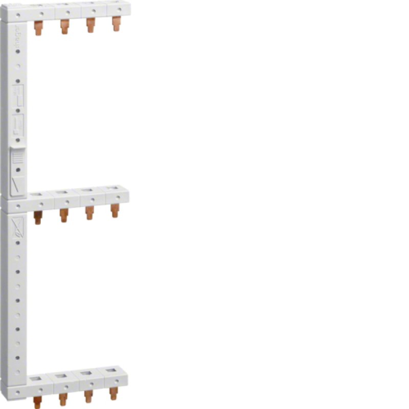 Hager Phasenschiene 3 N-polig KCF668L 3reihig 125mm links vertikal