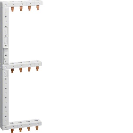 Hager Phasenschiene 3 N-polig KCF668L 3reihig 125mm links vertikal