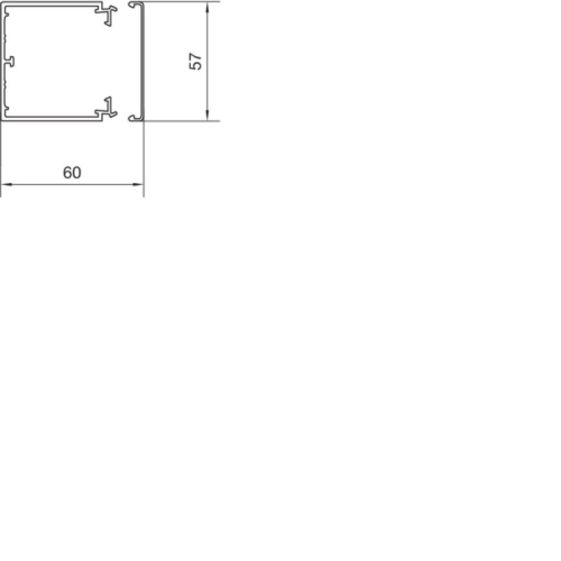 Hager Leitungsfhrungskanal LF6006007035 PVC LF 60x60mm lichtgrau