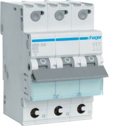 Hager MBS320 coupe-circuits Type B 2 3 module(s)