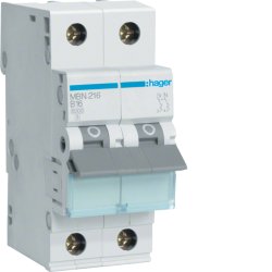 Hager MBN216 circuit breaker 2P