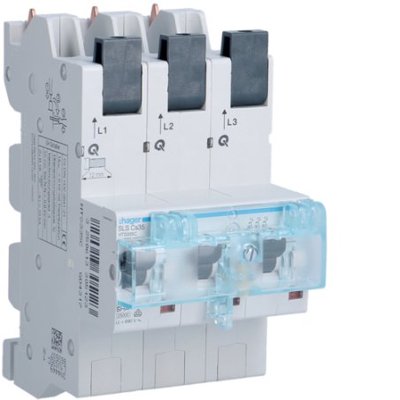 Hager SLS-Schalter 3P Cs 35A HTS335C f.Sammelschiene QuickConnect