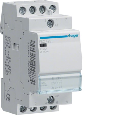 Hager Installationsschtz 25A ESC425 ** 4Schlieer 230V