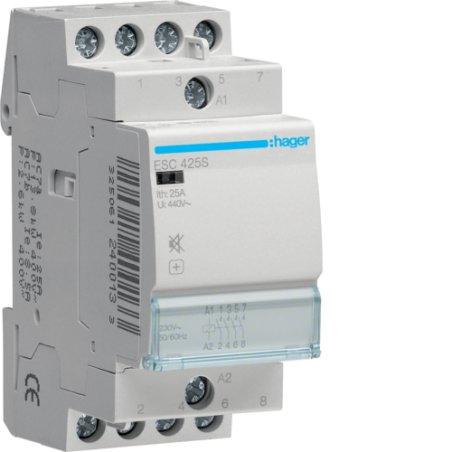 Hager Installationsschtz 25A ESC425S ** brummfrei 4Schlieer 230V