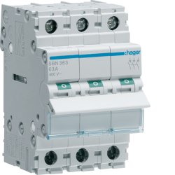 Hager SBN363 circuit breaker 3 3 module(s)