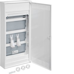Hager Multimedia Volta APV VA48NW 4reihig m.geschlitzter Stahlblechtr