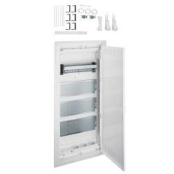 Hager Multimedia Volta UPV VU48NW 4reihig m.geschlitzter Stahlblechtr