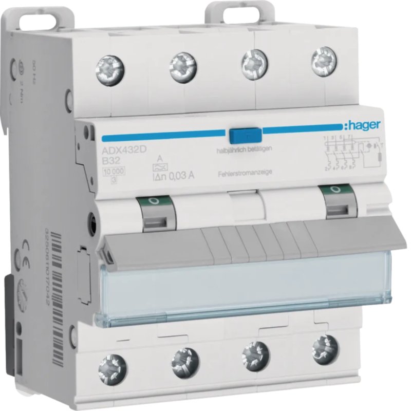 Hager ADX432D circuit breaker Miniature circuit breaker 4 2 module(s)
