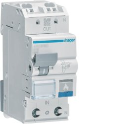 Hager AFDD m.LS 1P N 6kA B-16A ARC916D 2M Fehlerlichtbogen/Brandschutzschalte