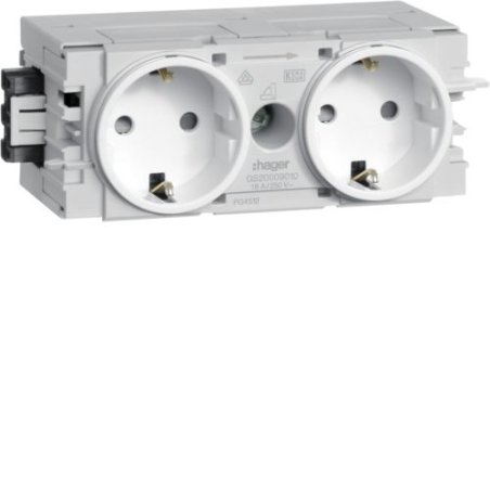 Hager GS20009016 prise de courant Blanc