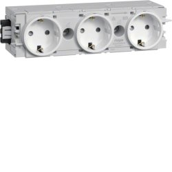 Hager Steckdose 3fach m.Wago GS30009016 C-Profil verkehrswei