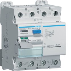 Hager CDB663E coupe-circuits Type B 4