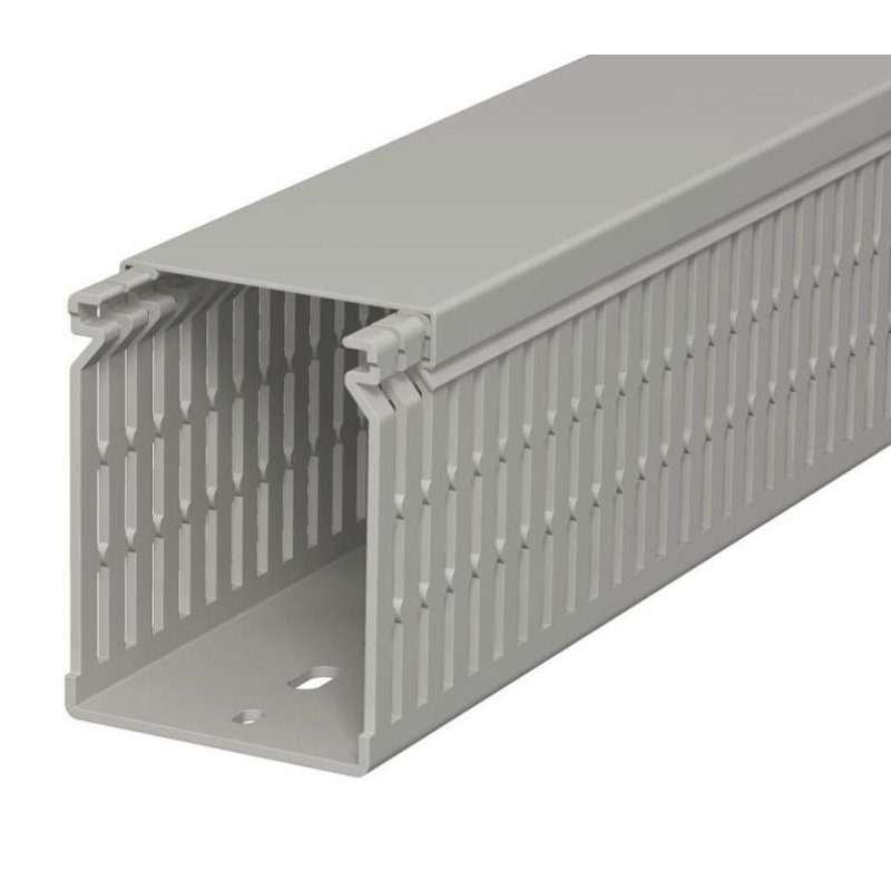 OBO LK4 N 80060 Verdrahtungskanal 80x60x2000 PVC steingrau RAL7030 6178229