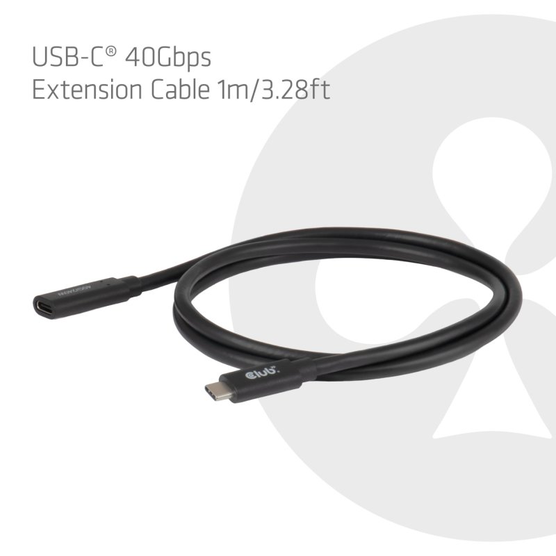 CLUB3D CAC-2502 câble USB 1 m USB C 240 W Noir