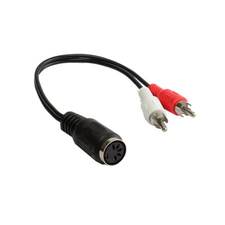 Alcasa AD-5B2CS câble audio 0,2 m 2 x RCA DIN (5-pin) Noir, Rouge, Blanc