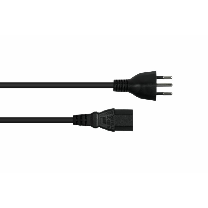 kabelmeister Netzkabel Schweiz Typ J SEV1011 an C13 schw 1,8