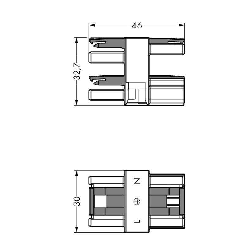 Wago 770-607 bornier 3P Noir