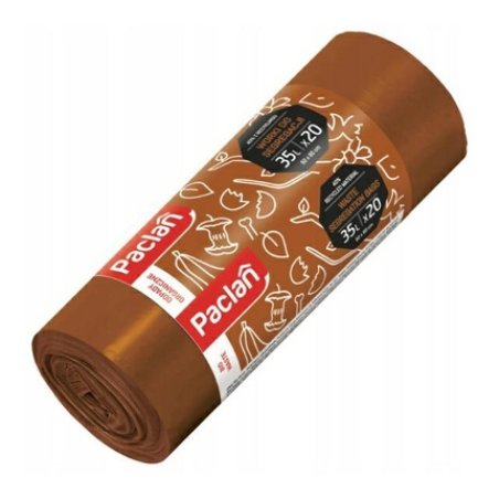 PACLAN Biodegradable Garbage Bags 35L Brown - Pack of 20