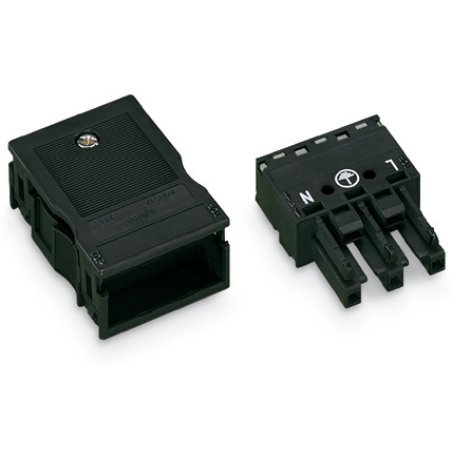 Wago 770-103 terminal block 3P Black