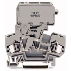 Wago 281-611 terminal block 2P Grey